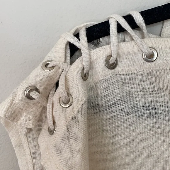 ⚪️ IRO Linen Lace Sleeve Top - Picture 7 of 10